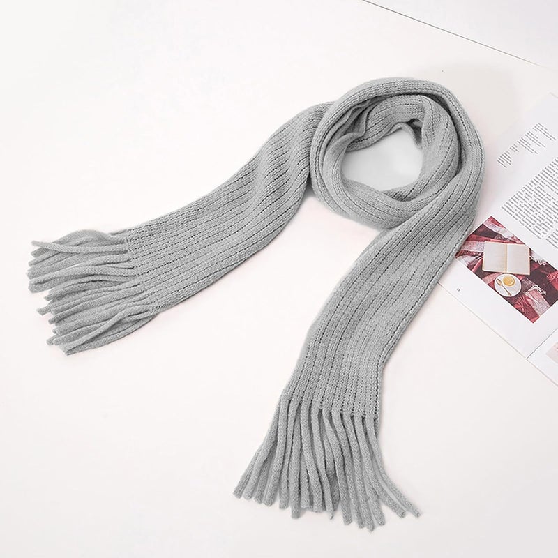 BEARUN Kids Knit Scarf Winter Fashion Solid Color Toddler Baby Scarves Neck Warmer Tassel Scarf for Boys Girls - Image 5
